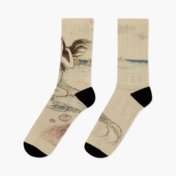 Item preview, Mother and child on the beach illustration designed and sold by Vintage Designs +.