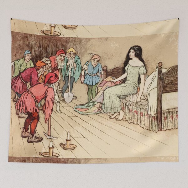 Item preview, Snow white and the seven dwarfs  illustration designed and sold by Vintage Designs +.