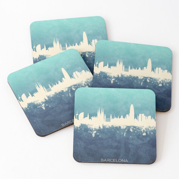 Item preview, Barcelona Spain Skyline designed and sold by ArtPrints.