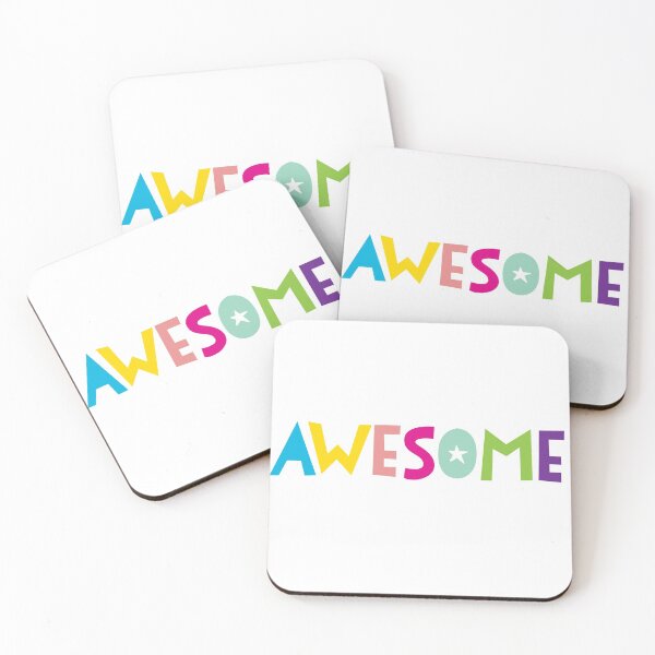Item preview, AWESOME POP TYPE modern trendy colourful rainbow letters designed and sold by Kat Massard.