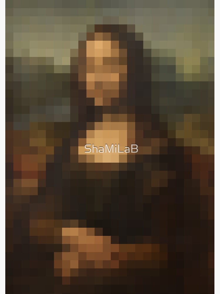 Disover Mona Lisa Pixel Premium Matte Vertical Poster