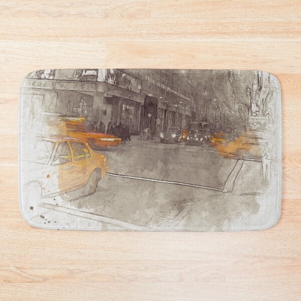 Item preview, NYC Yellow Cabs Night - SKETCH designed and sold by Art-Frankenberg.