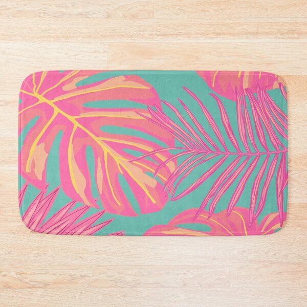 Item preview, Tropical Leaves in Pink and Turquoise  designed and sold by OneThreeSix.
