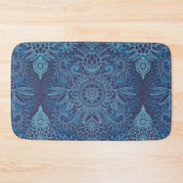 Item preview, Aqua, Cobalt Blue & Purple Protea Doodle Pattern designed and sold by micklyn.