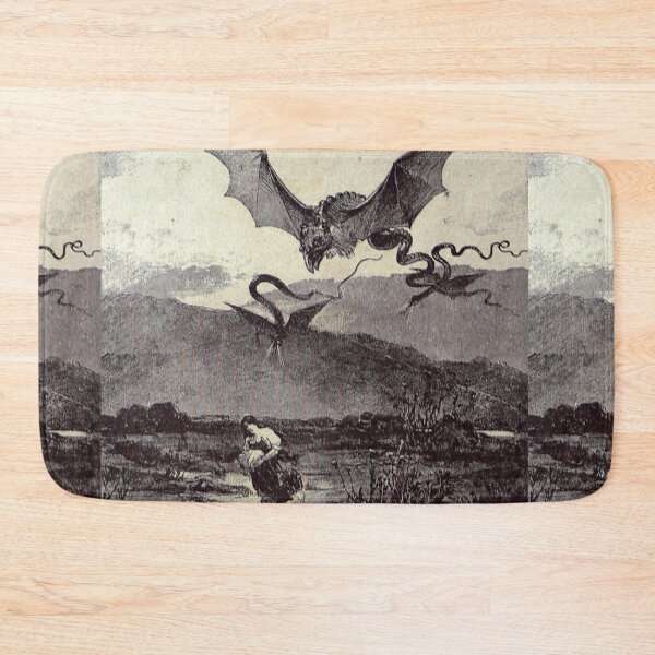 Item preview, Woman chased by flying monsters designed and sold by Vintage Designs +.