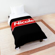 Nicole Name Label - Gift For Female Named Nicole Comforter