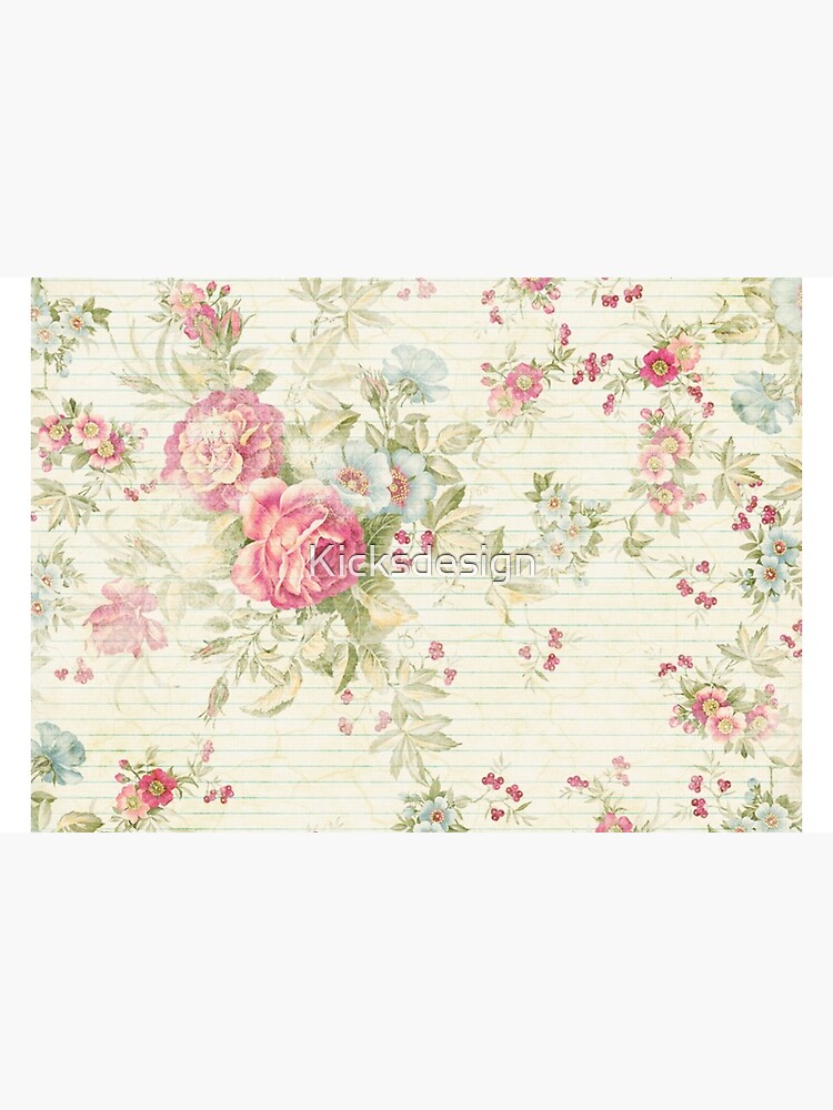 Shabby chic grunge pink floral pattern by Kicksdesign