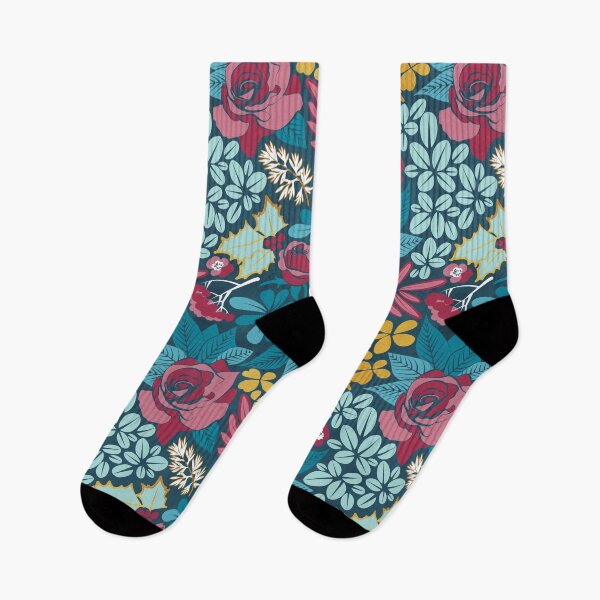 Item preview, Winter garden // blue red and gold designed and sold by SelmaCardoso.