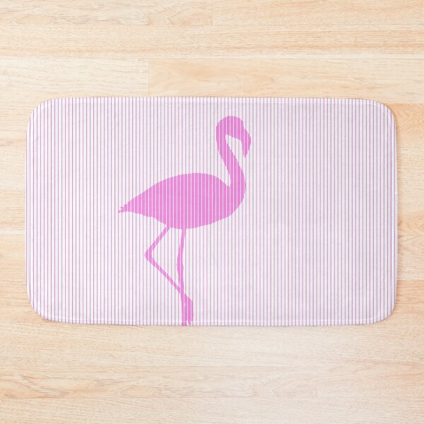 Item preview, Pink Flamingo Silhouette with Pink Stripes Pattern designed and sold by Scotch Macaskill.