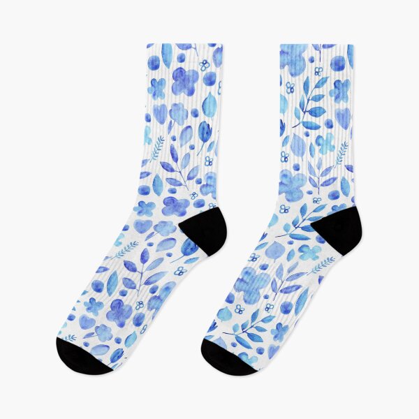 Item preview, provincial flowers blue seamless pattern designed and sold by gata-iris.
