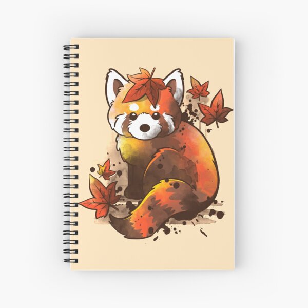 Item preview, red panda red leaves designed and sold by NemiMakeit.