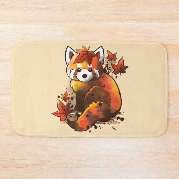 Item preview, red panda red leaves designed and sold by NemiMakeit.