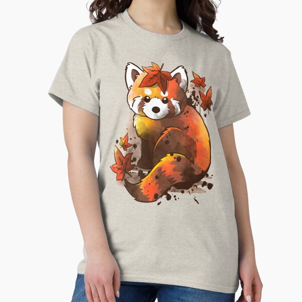 Item preview, red panda red leaves designed and sold by NemiMakeit.