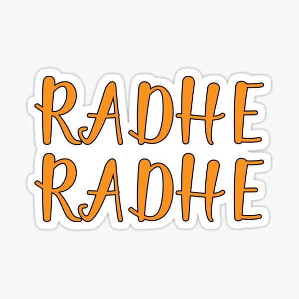 Radhe Radhe Sticker For Sale By Mallsd Redbubble 7550