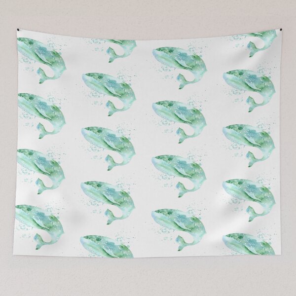Item preview, Watercolour whale designed and sold by Ivy & Foxglove Designs.
