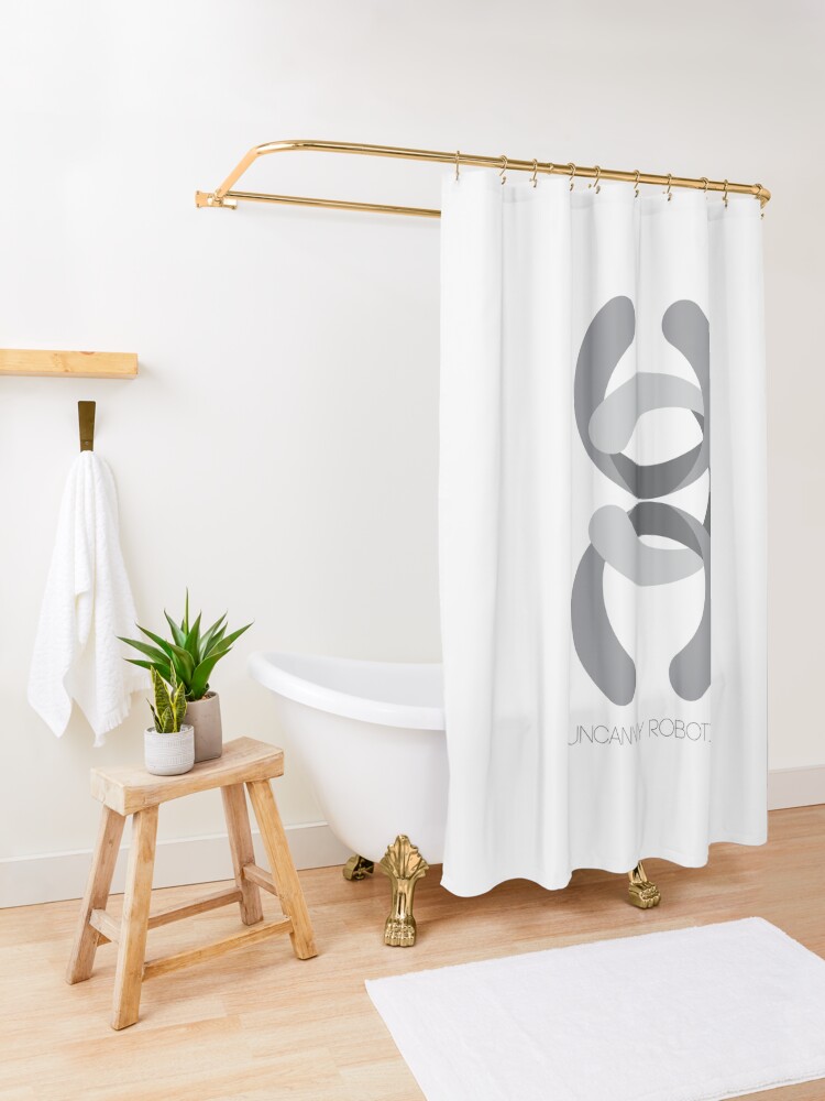Alternate view of Uncanny Robotics Shower Curtain