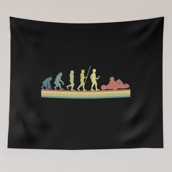 Item preview, Retro Go Kart Human Evolution designed and sold by Whynot123.