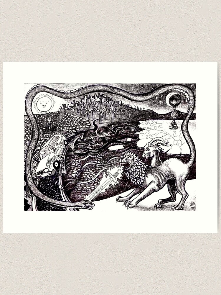 Thumbnail 2 of 3, Art Print, 2008 Alternative Energy and the Chimera designed and sold by Davol White.
