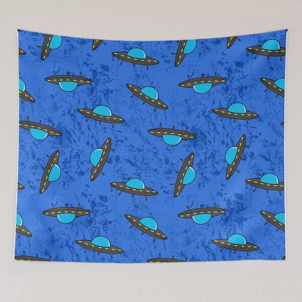 Item preview, ufos on blue designed and sold by B0red.