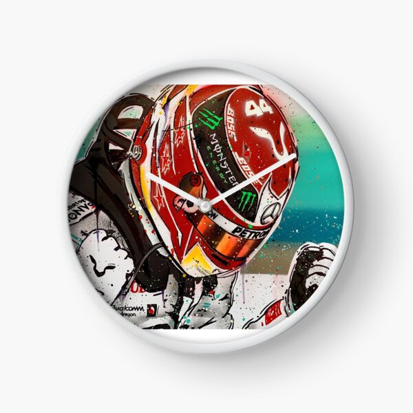 Lewis Hamilton 2019 F1 graffiti painting by DRAutoArt Clock