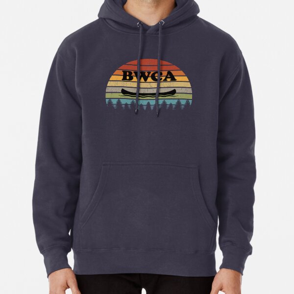 Vintage BWCA Canoe & Trees Design Pullover Hoodie