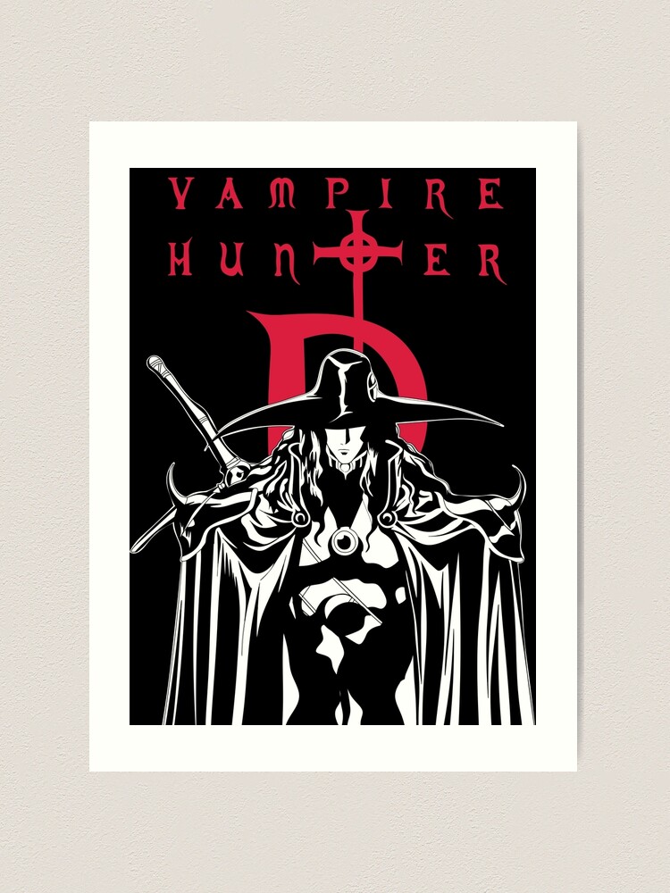 Vintage anime girl, vampire hunter | Art Board Print