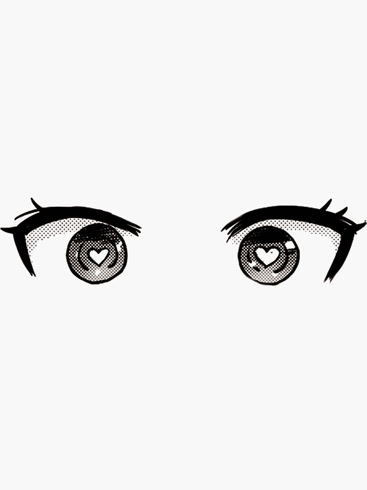 anime style eyes, amorous look, valentine's day, Anime eyes, anime girl  eyes, anime style eyes PNG, manga, kawaii  Sticker for Sale by SkadhiEir