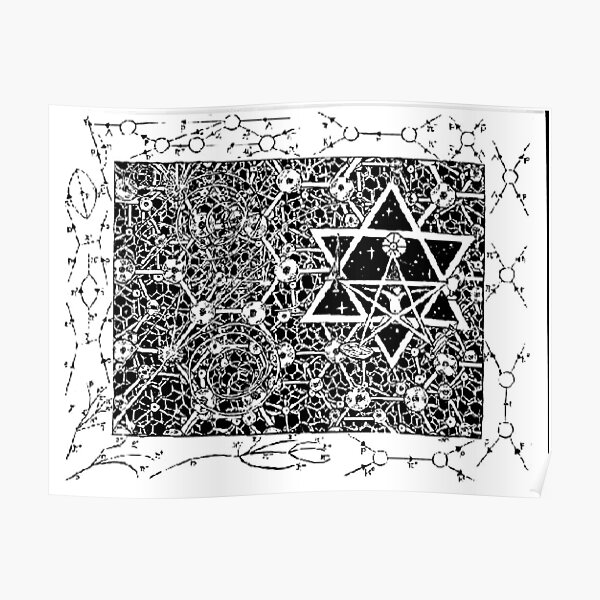 1996 Quantum Physics Hexagram Poster
