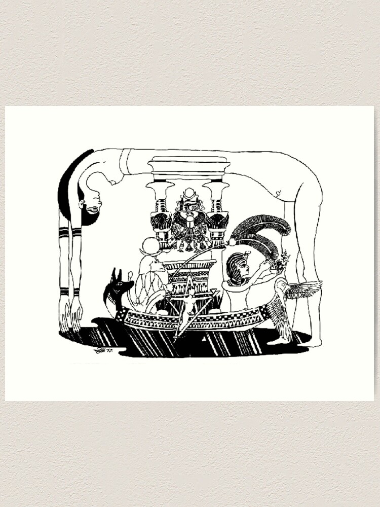Thumbnail 2 of 3, Art Print, 1993 Egyptian Hieroglyph of Nuit designed and sold by dajson.