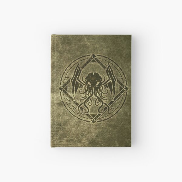 Cthulhu design - Old leather Hardcover Journal