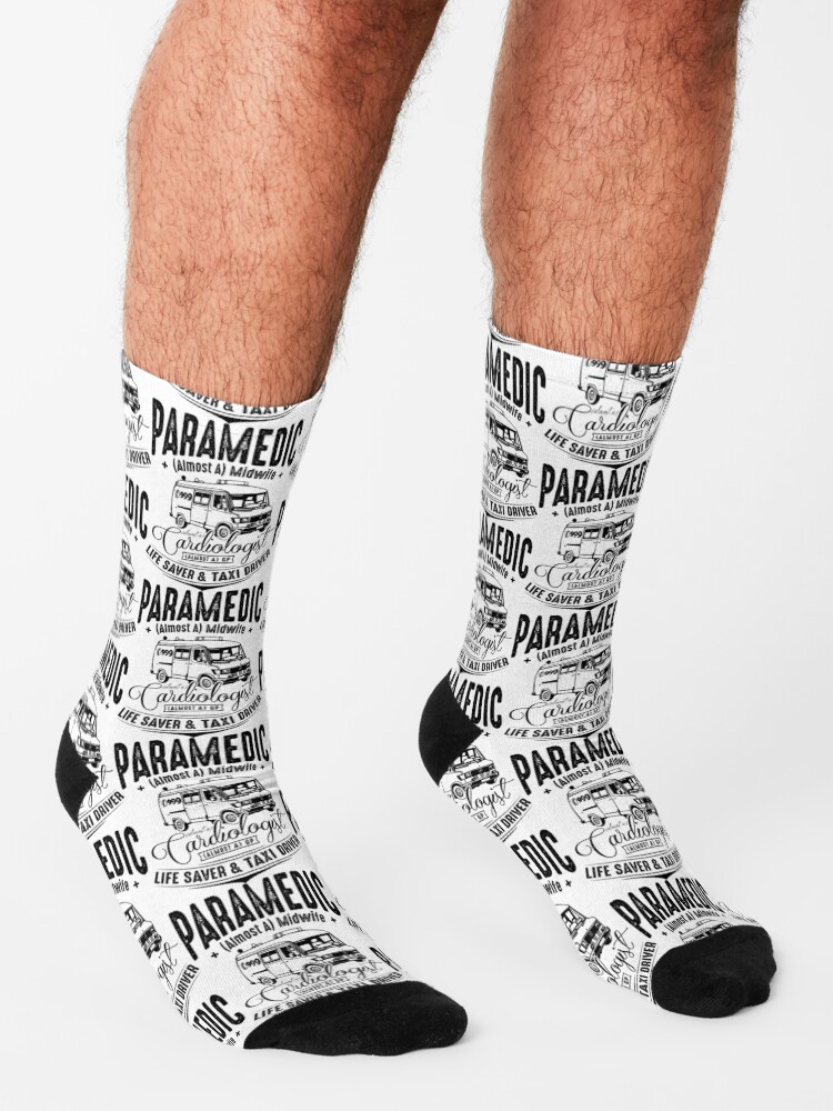 Alternate view of Paramedic - Life Saver and Taxi Driver Socks