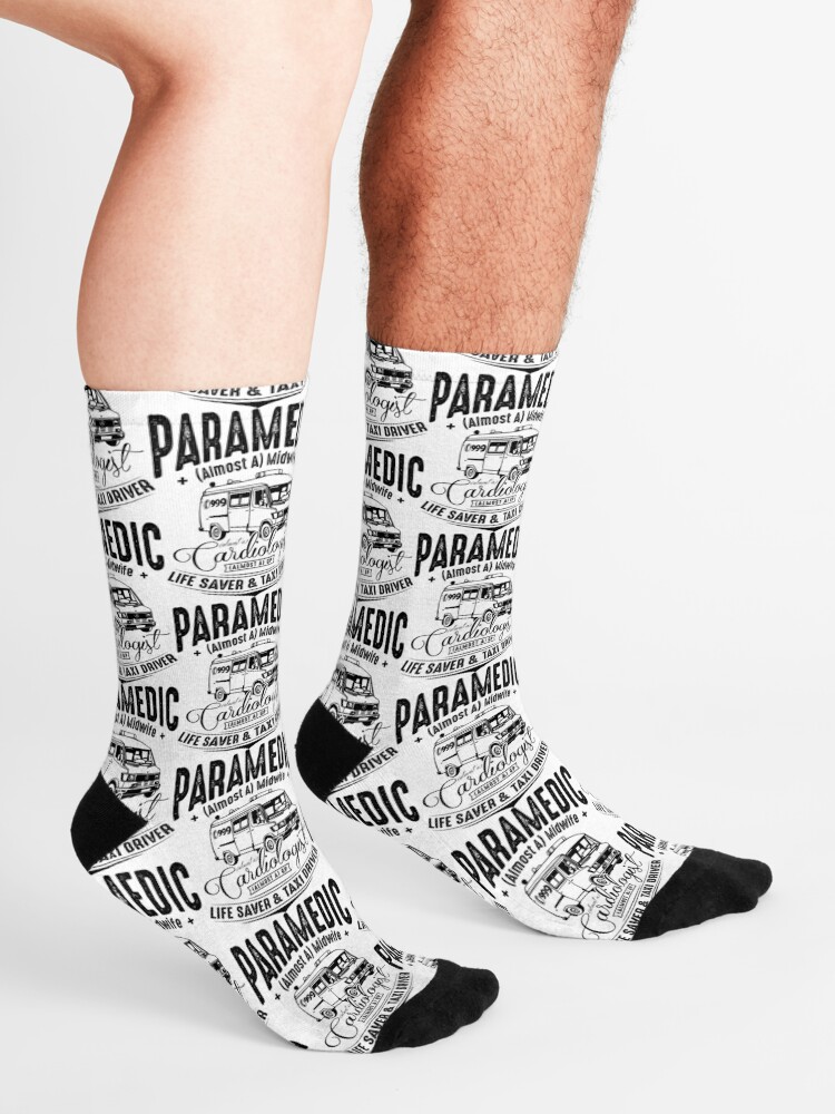 Alternate view of Paramedic - Life Saver and Taxi Driver Socks