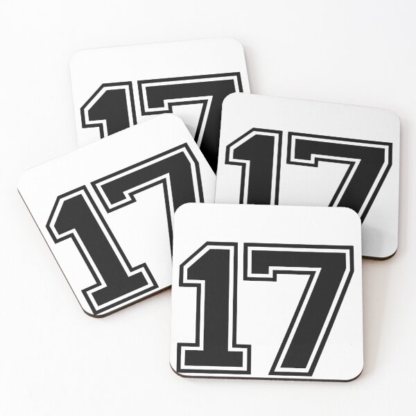 Item preview, Varsity Team Sports Uniform Number #17 - Black designed and sold by RiplMedia.