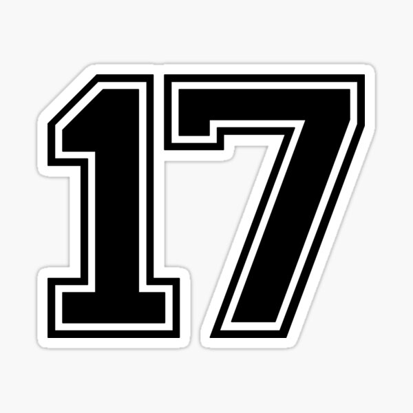 Varsity Team Sports Uniform Number #21 - Black Sticker for Sale by  RiplMedia
