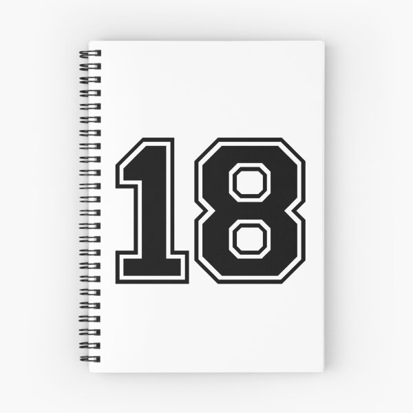 Item preview, Varsity Team Sports Uniform Number #18 - Black designed and sold by RiplMedia.