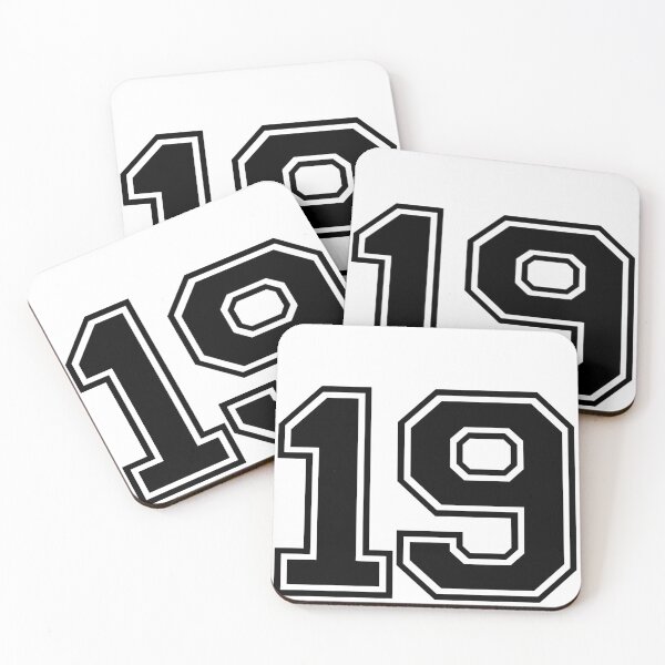 Item preview, Varsity Team Sports Uniform Number #19 - Black designed and sold by RiplMedia.