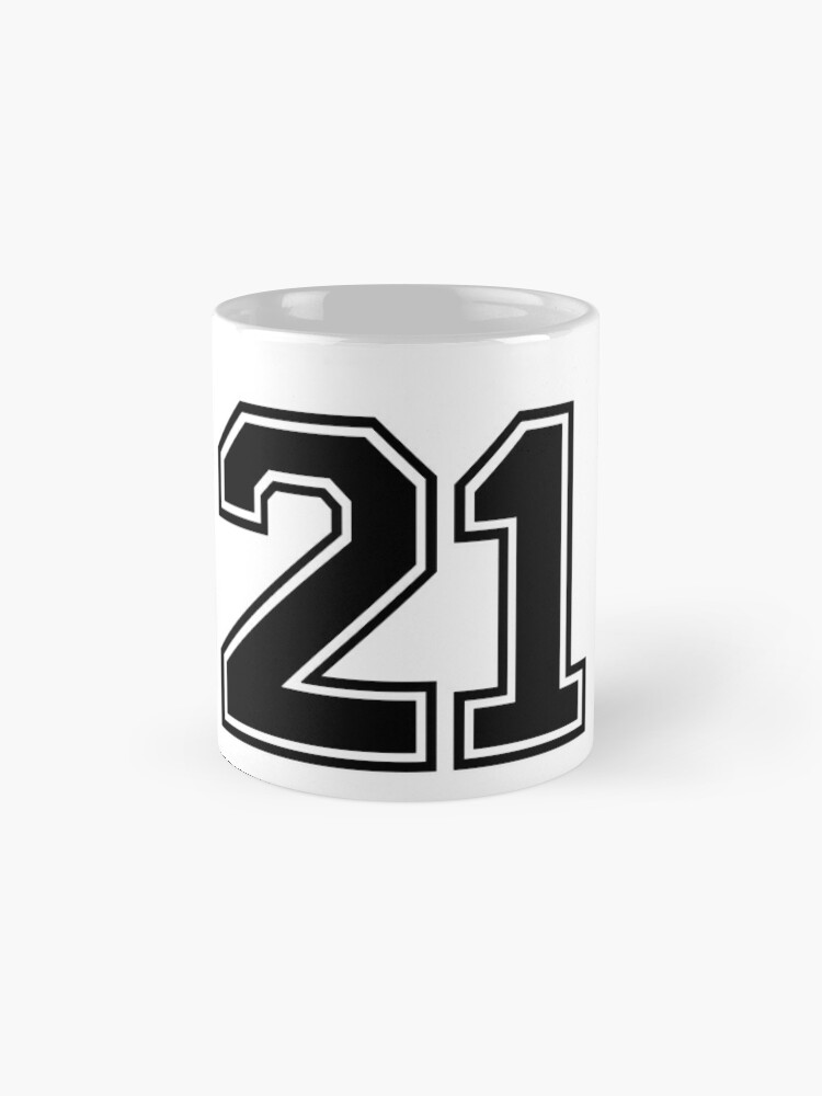 Varsity Team Sports Uniform Number #21 - Black Sticker for Sale by  RiplMedia