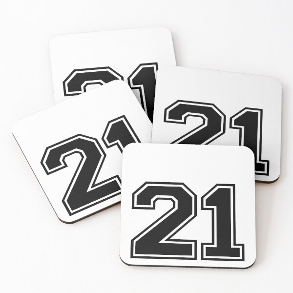 Item preview, Varsity Team Sports Uniform Number #21 - Black designed and sold by RiplMedia.