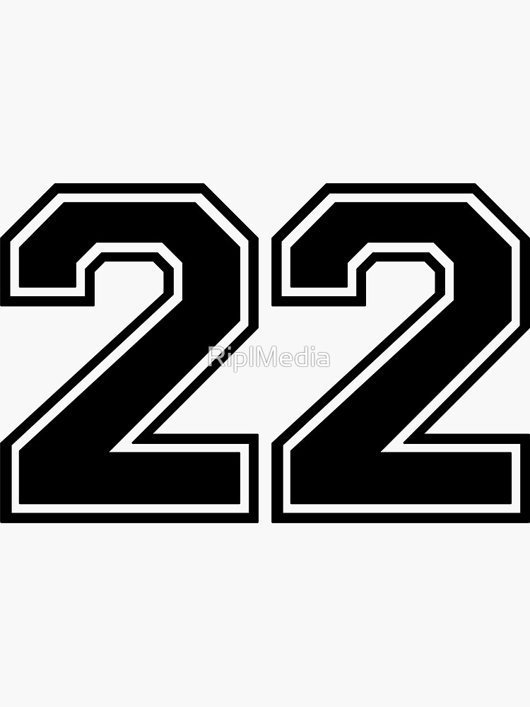 Varsity Team Sports Uniform Number #21 - Black Sticker for Sale by  RiplMedia