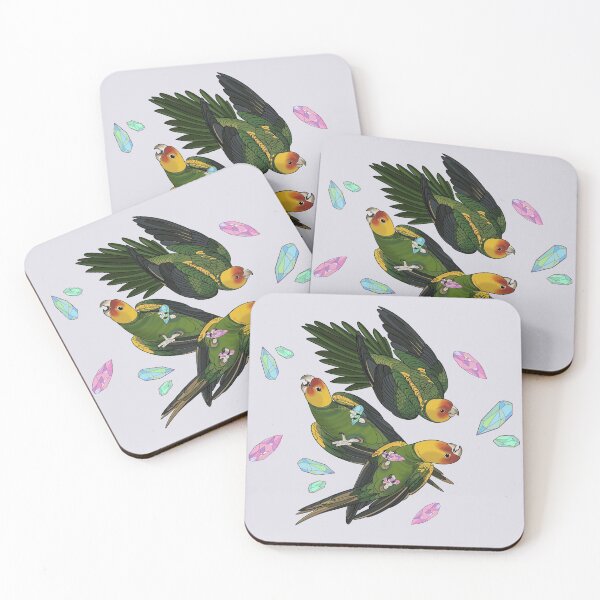 Item preview, Space Parakeets with Crystals designed and sold by lala-inky.