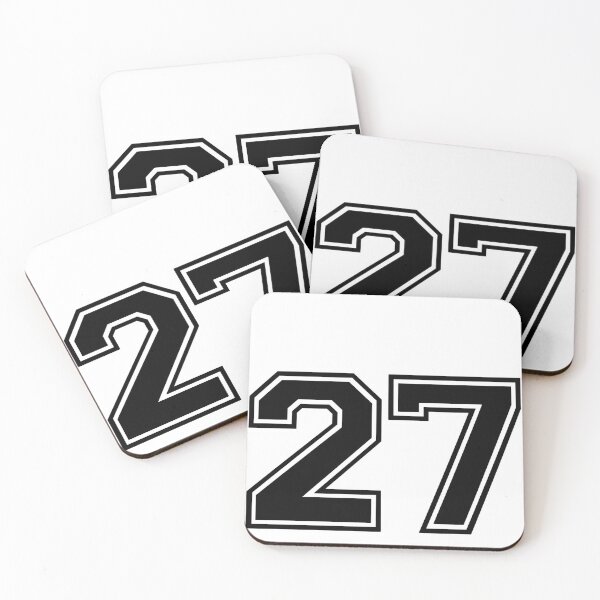 Item preview, Varsity Team Sports Uniform Number #27 - Black designed and sold by RiplMedia.