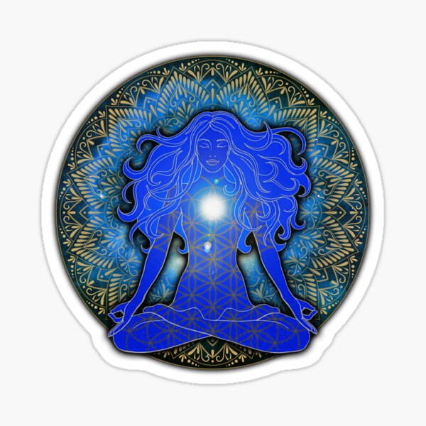 Soul Awakening Blue Mandala Sticker