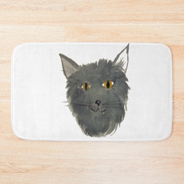 Item preview, gray cat head designed and sold by BellsPainting.
