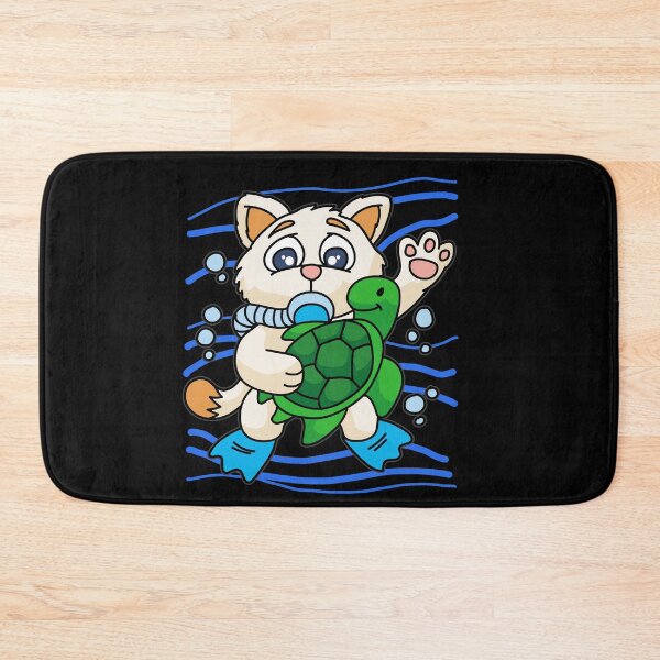 Item preview, KITTY WITH SEA TURTLE designed and sold by Moonpie90.
