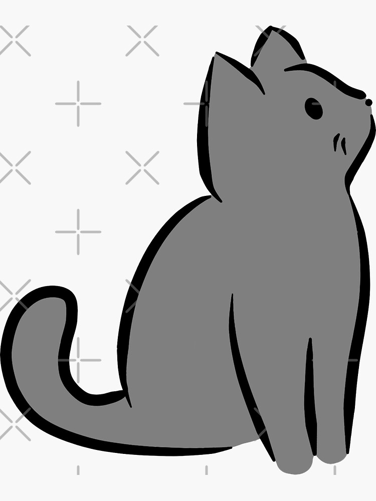 “Grey kitten” Sticker for Sale by -Kessho- | Redbubble