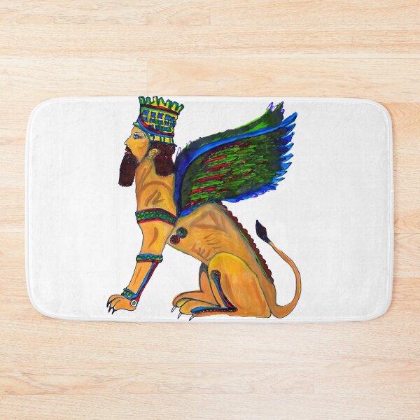 Item preview, lamassu symbolism |Assyrian Empire Human Headed Winged Lions |mythological lion king god watercolor painting | lion king | Greek mythological designed and sold by KARTICK DUTTA.