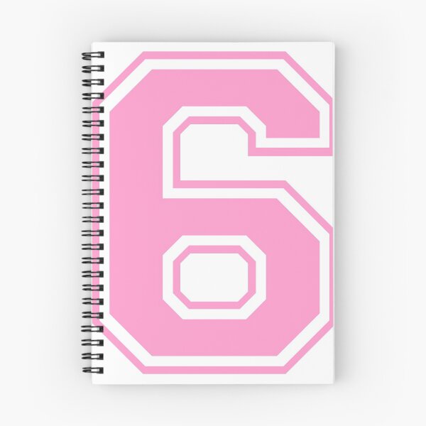 Item preview, Varsity Team Sports Uniform Number #6 - Pink designed and sold by RiplMedia.