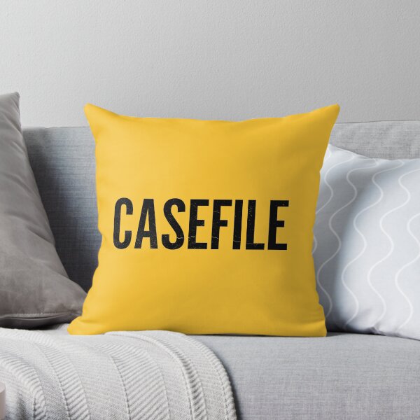 Casefile True Crime Podcast Logo (Dark) Throw Pillow