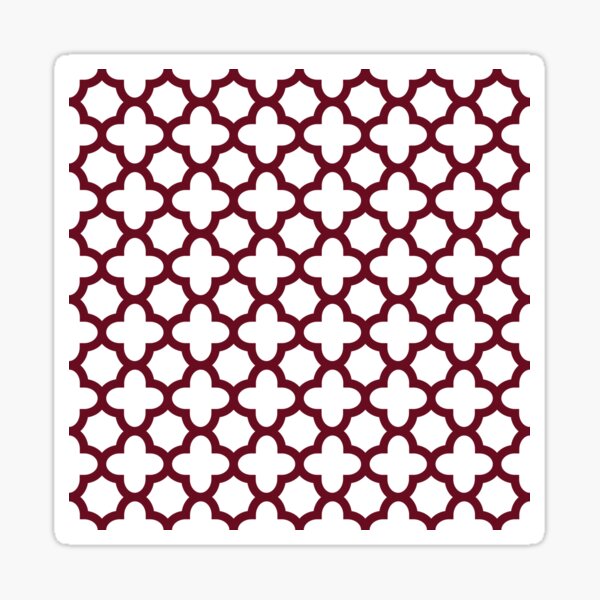 Item preview, Burgundy and White Quatrefoil Pattern designed and sold by KarinaI.