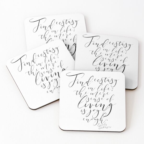 Item preview, 'Find ecstasy in life; the mere sense of living is joy enough.' Emily Dickinson Inspirational Quote designed and sold by knightsydesign.